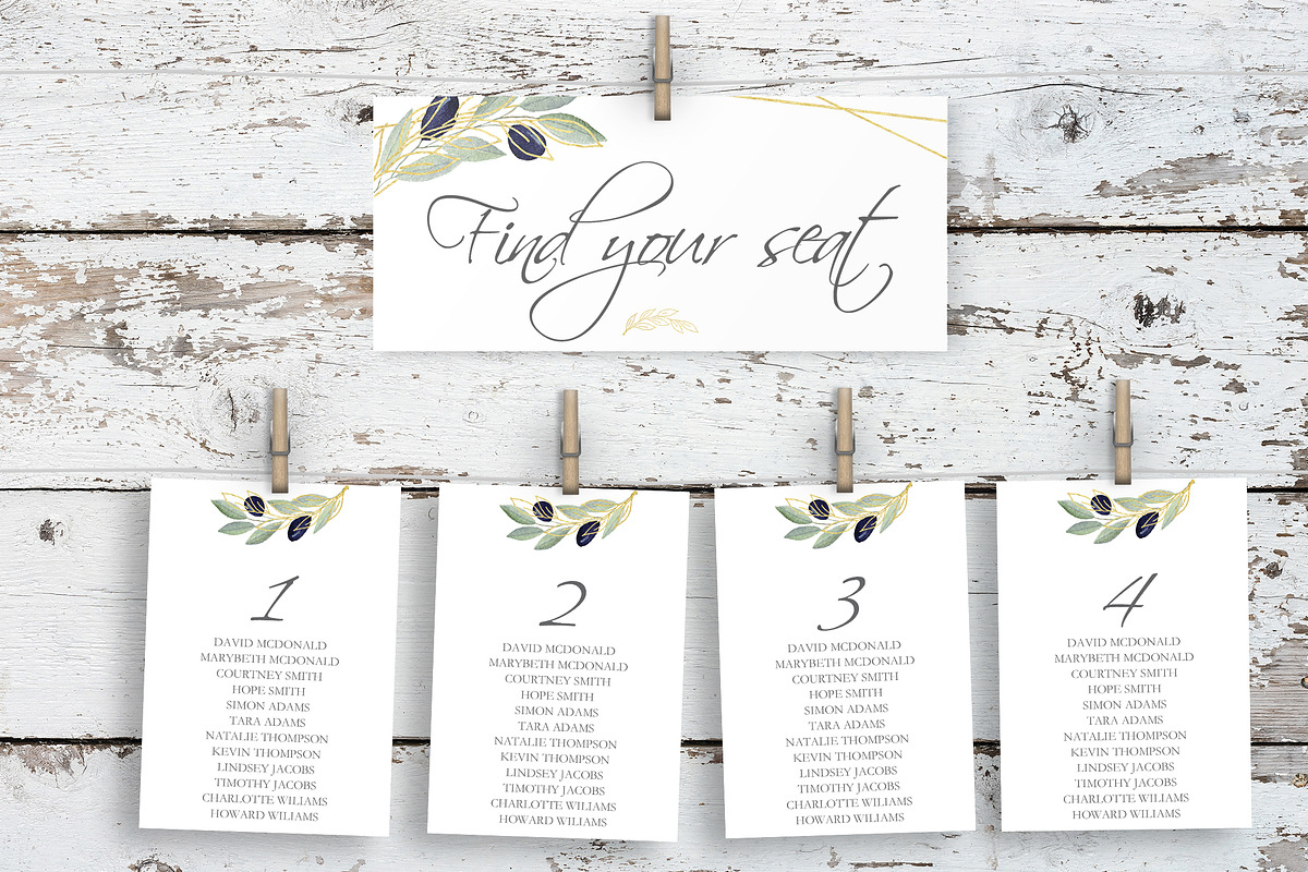 Greenery Wedding Invitation Suite, an Invitation Template by SunRayArtDesigns (Photo 11 of 14)