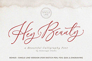 Hey Beauty - Modern Calligraphy font, a Script Font by Subectype Studio (Thumbnail 1 of 7)