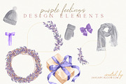 Christmas Watercolor Festive Clipart, an Animal Illustration by January Bloom (Thumbnail 28 of 32)
