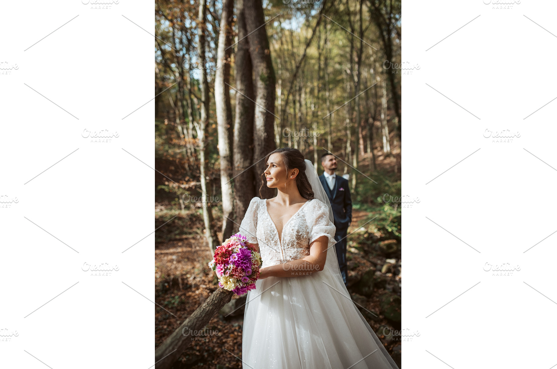 Portrait of bride and an groom in, a Person Photo by HalfPoint