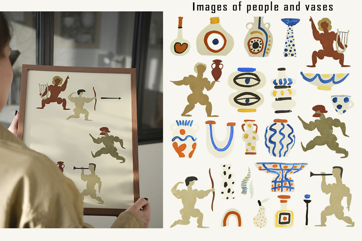 Hand Painted Modern Posters Patterns, a Wallpaper Graphic by TanyaSchuka (Photo 7 of 24)