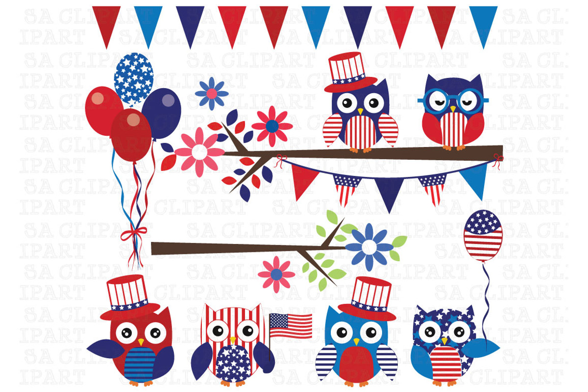 4th of July ClipArt, an Illustration by SA ClipArt (Photo 1 of 2)