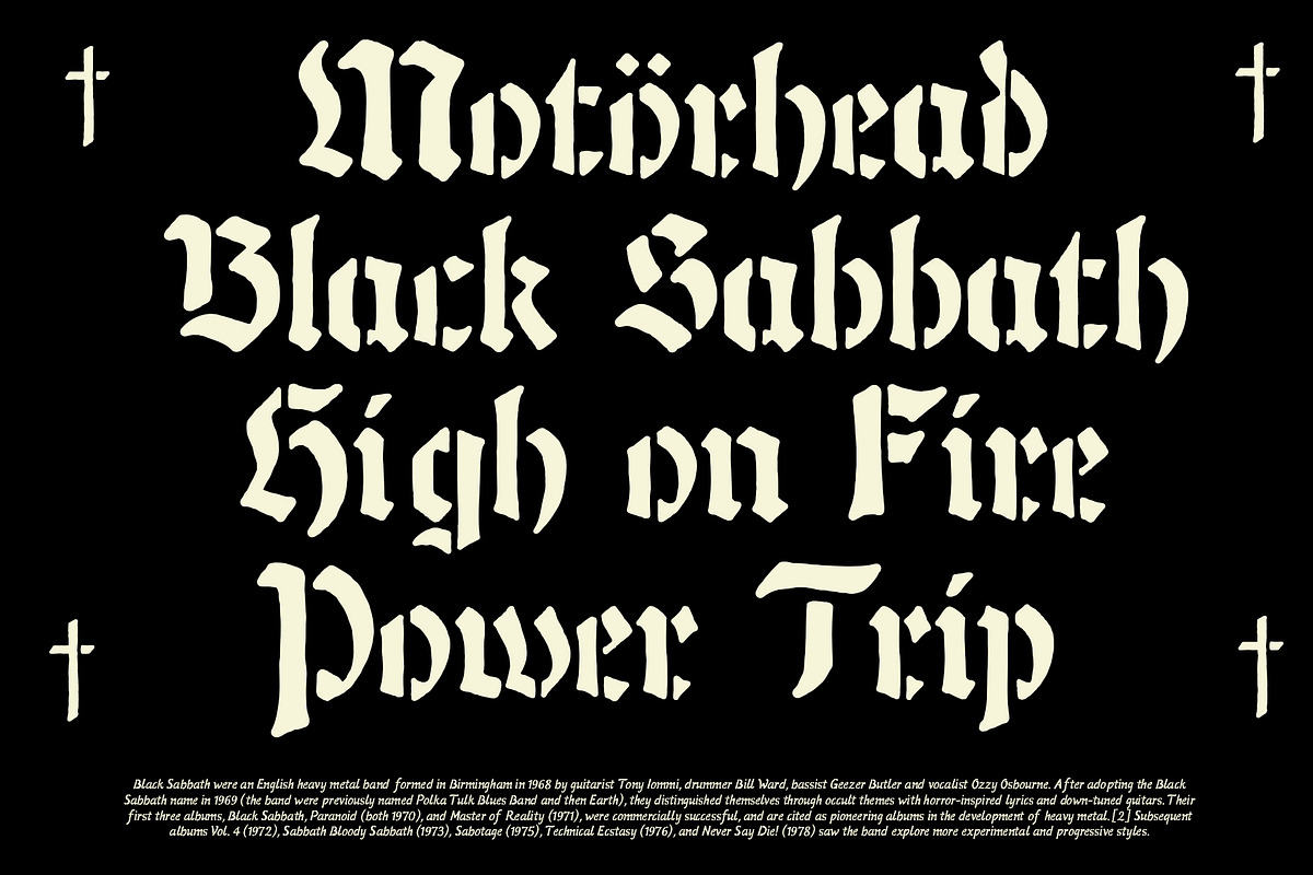 Vuse Blackletter Stencil, a Blackletter Font by AROKA (Photo 2 of 6)
