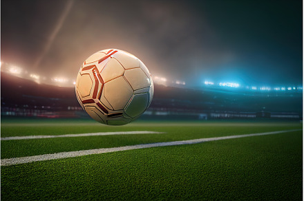Football socer ball on field, a Sports & Recreation Photo by Neirfy