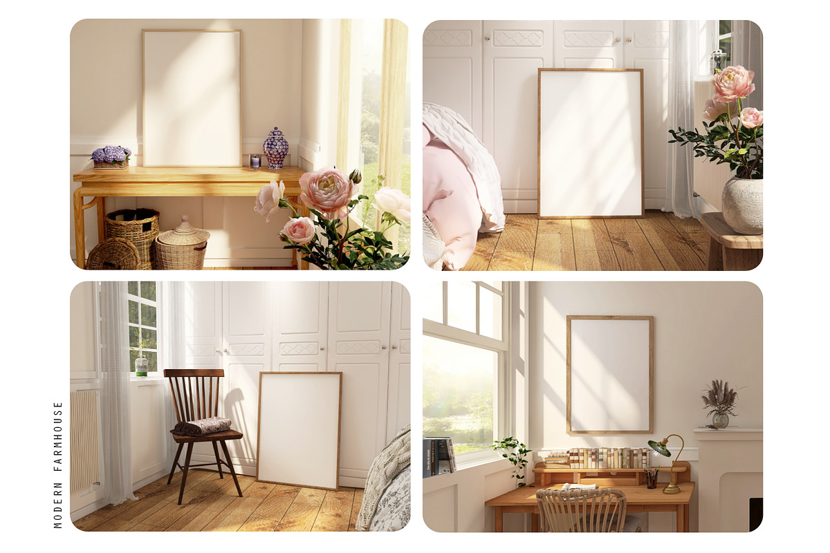 frame mockup bundle farmhouse, a Product Mockup by PinkJellyfish (Photo 3 of 10)