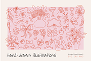 Hand-drawn illustrations, a Graphic by venimo (Thumbnail 1 of 12)