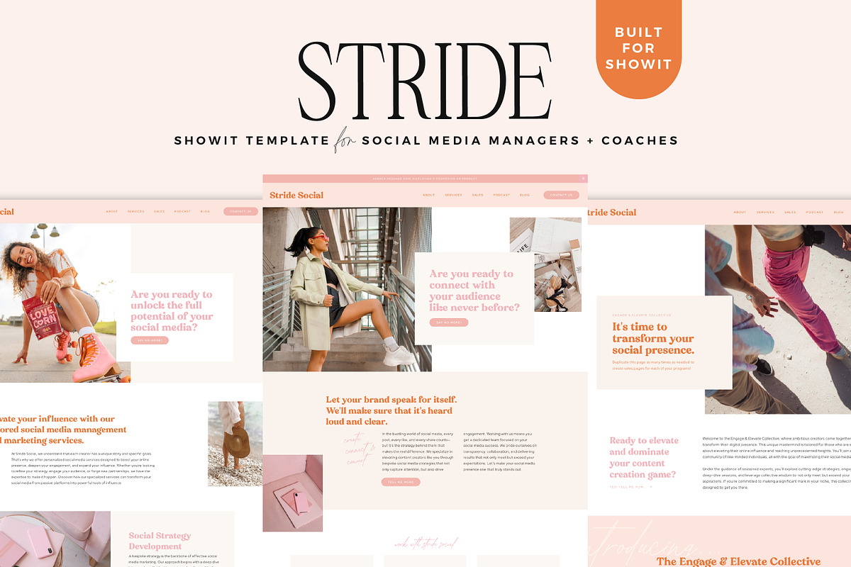 Showit Template for Marketers, a Websites & App Template by Lennox Creative Co. (Photo 1 of 6)