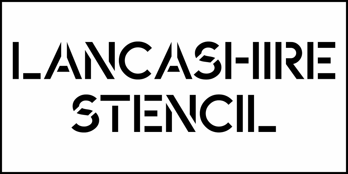 Lancashire Stencil JNL, a Font by Jeff Levine Fonts (Photo 2 of 5)