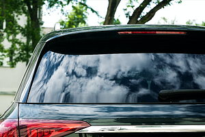 Rear Window Car Mockup Outdoors