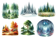 Forest Landscapes PNG Clipart, an Illustration by Designworld (Thumbnail 2 of 6)