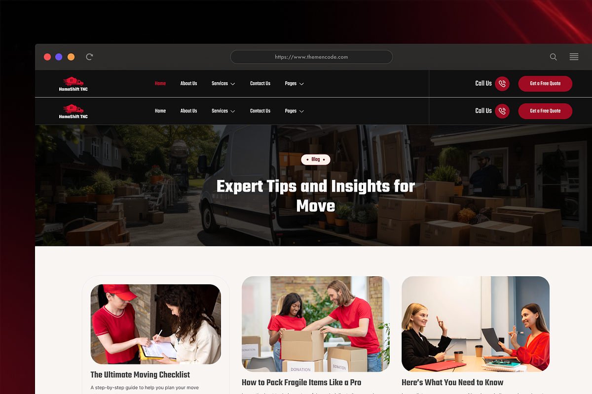 HomeShift - Transport HTML Template preview 4
