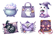 Lavender Halloween Clipart, an Illustration by Daily.Designs (Thumbnail 2 of 5)