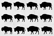 Bison Silhouette SVG, an Animal Illustration by newminddesign (Thumbnail 1 of 10)