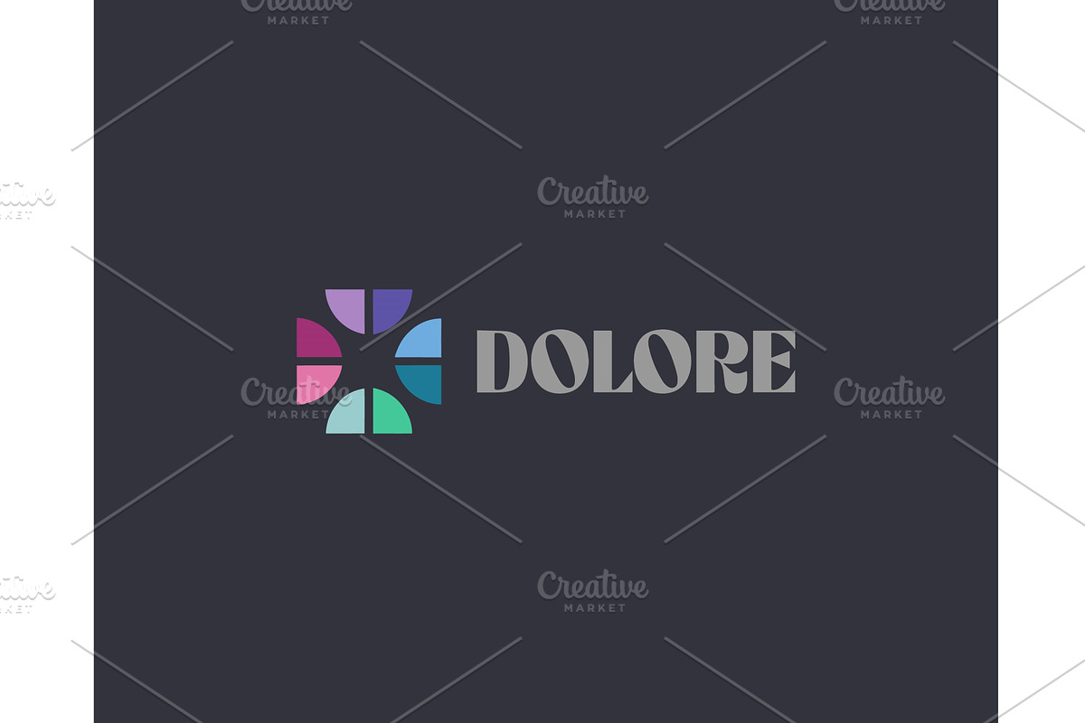 Abstract cross logo from colorful, an Object Illustration by Bureau