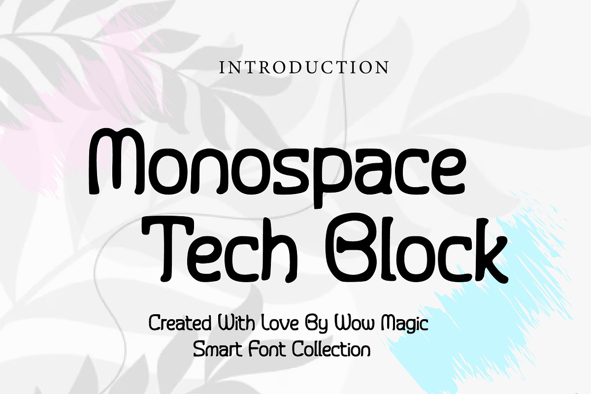 Monospace Tech Block, a Handwritten Font by Wow Magic