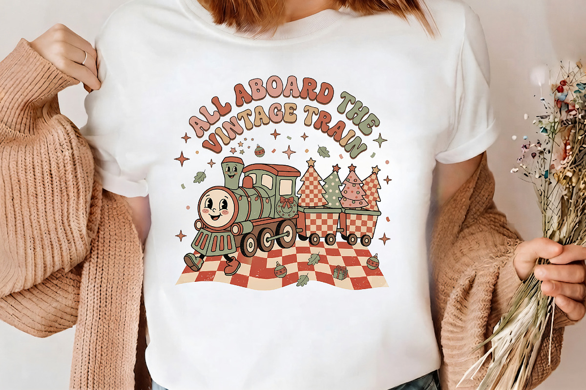All Aboard Vintage Train Png Art, a Seasonal Illustration by CrexoraLab (Photo 3 of 4)