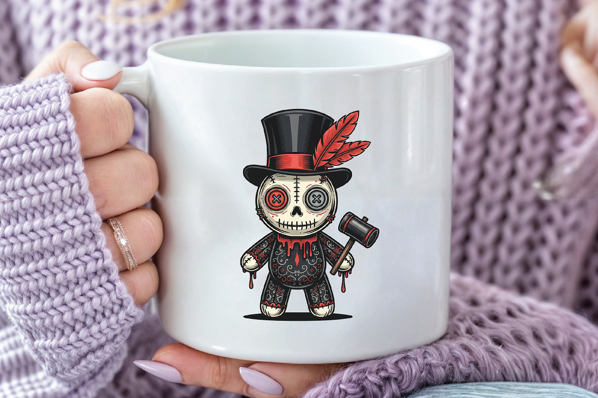 Halloween Gothic Voodoo Doll PNG, an Illustration by CraftArtStudio (Photo 3 of 4)
