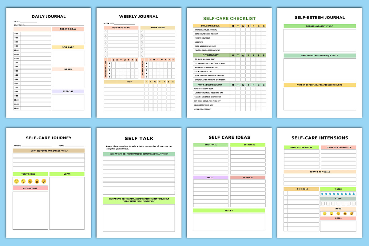 2025 Self Care Journal Canva, a Stationery Template by Designmela01 (Photo 4 of 6)