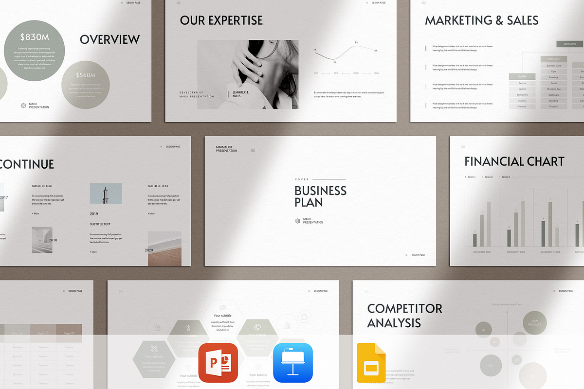 Business Plan PowerPoint Template, a Presentation Template by TemplatesForest (Photo 1 of 20)
