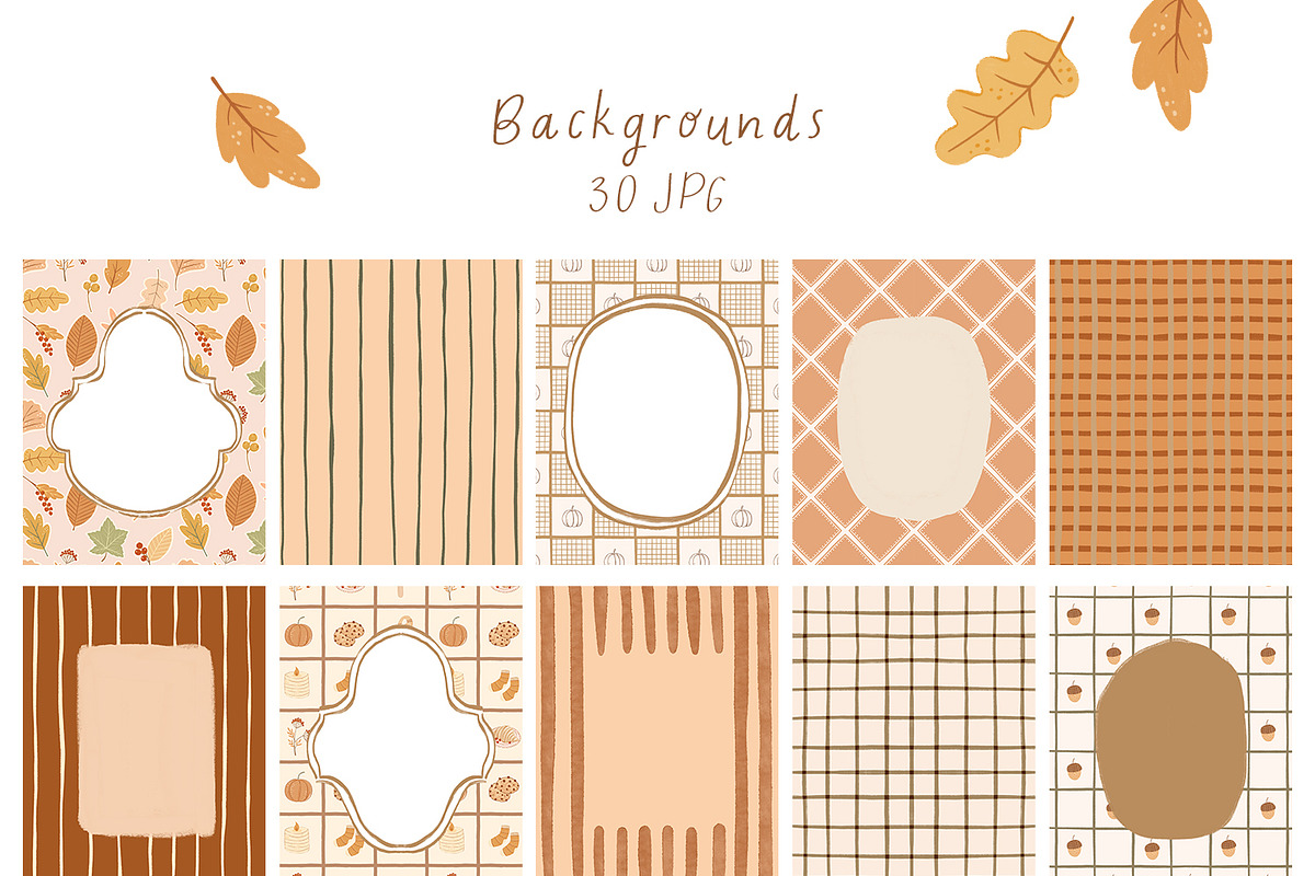 Leaf Fall Season - frames & patterns, an Object Graphic by polikarpovaart (Photo 4 of 16)