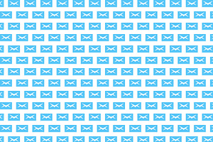 Blue Mail Envelope Pattern, a Pattern Graphic by Pray Art Design Studio