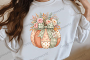 Fall Bow Pumpkin PNG, a Seasonal Illustration by Designworld (Thumbnail 2 of 4)