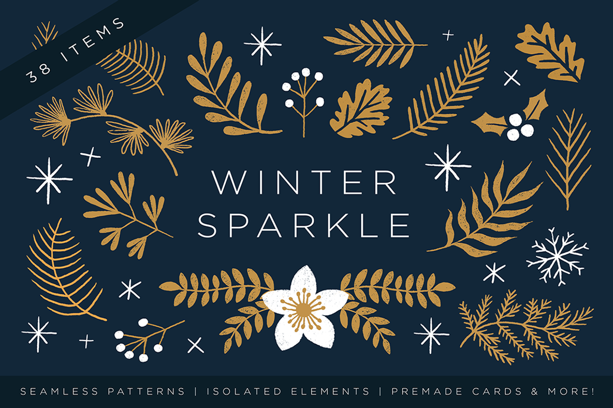 Elegant Christmas Graphic Set, a Pattern Graphic by Rough Edges Supply Co. (Photo 1 of 9)