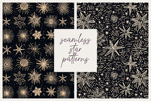 8 Seamless Star Patterns, a Pattern Graphic by DesignRocket