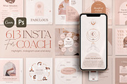 Wellness Instagram Creator CANVA PS, a Social Media Template by Eviory (Thumbnail 1 of 48)