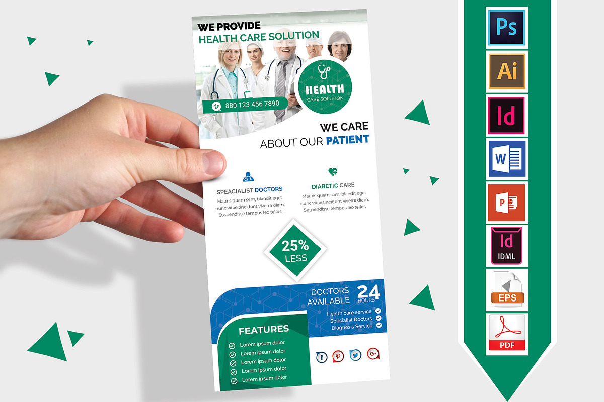 Rack Card | Doctor DL Flyer Vol-01, a Flyer Template by Imagine Design ...