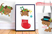 Christmas Dog, an Illustration by PrettyBundles (Thumbnail 5 of 5)