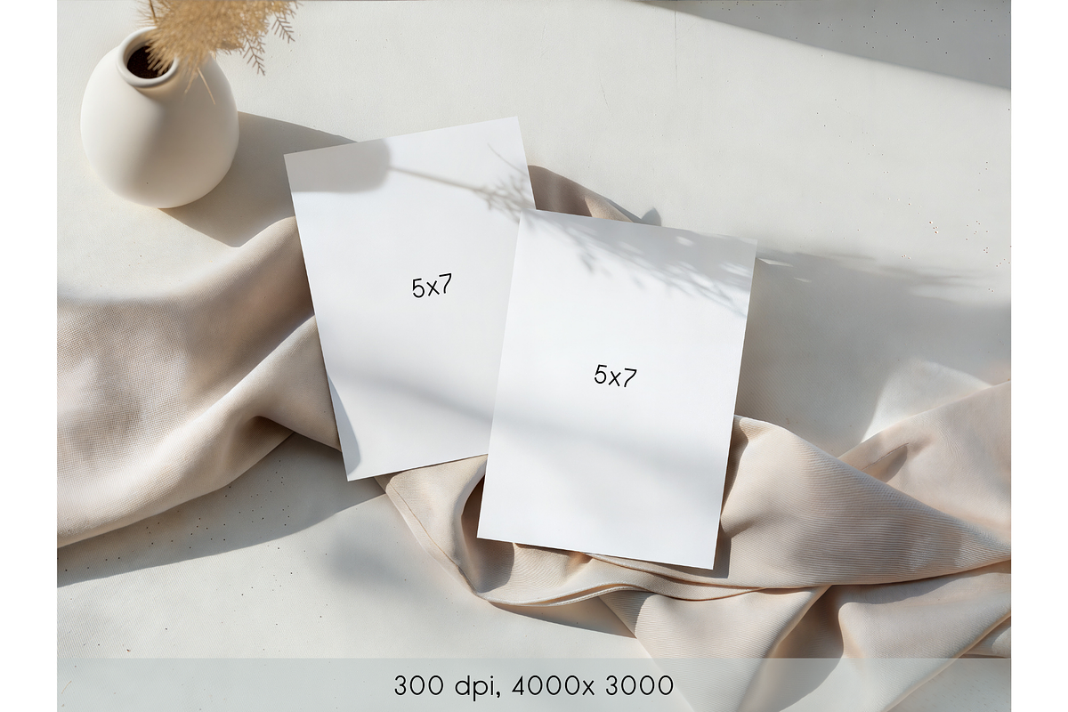 Minimal Sunlight Invitation Mockup, a Product Mockup by MockupWizard (Photo 2 of 4)