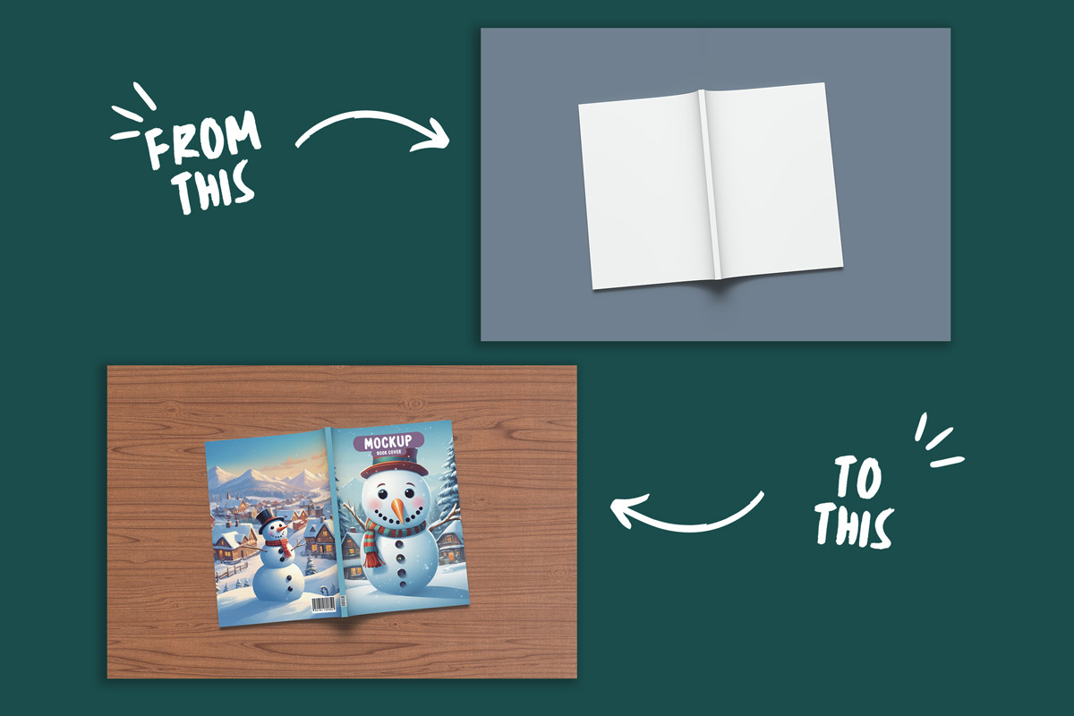 7 x 10 Inch Book Cover Mockup, a Books & Magazine Mockup by Rami's Mockups (Photo 2 of 9)