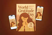 World Gratitude Day Event Flyer Set, a Flyer Template by The Good Store (Thumbnail 1 of 2)
