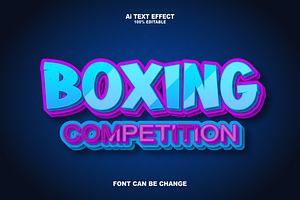 Boxing Competition Text Effects.