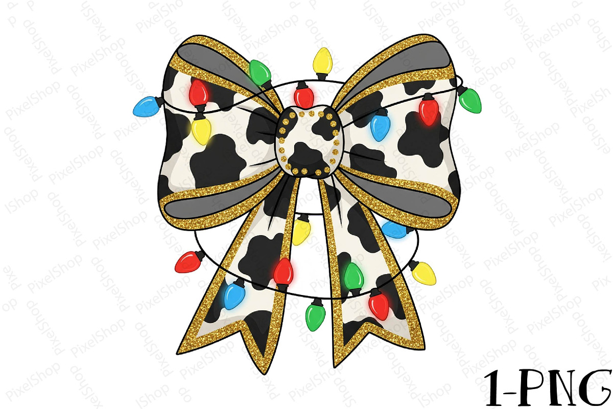 Christmas Coquette Bow PNG, an Illustration by DreamPrint404 (Photo 1 of 7)