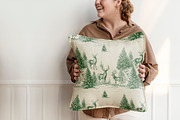 GREEN WINTER TOILE Seamless Pattern, a Pattern Graphic by AYAKA Studio Co. (Thumbnail 7 of 7)