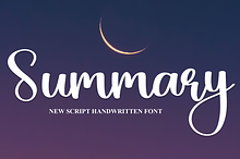 Summary | Script Font