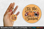 Fall Round Keychain SVG PNG Bundle, an Illustration by Actual Pixel (Thumbnail 3 of 20)