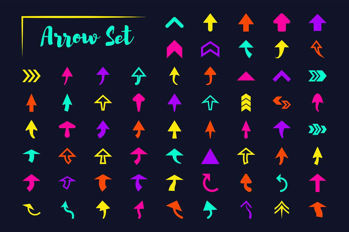Arrow Set Vector Objects, an Object Graphic by Artbeaut