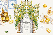 Mediterranean Citrus Garden clipart, a Decorative Illustration by Pamyatka Shop (Thumbnail 8 of 14)