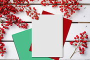 Xmas mockup greeting card psd, a Print Template by JAY MID IMAGE (Thumbnail 2 of 3)