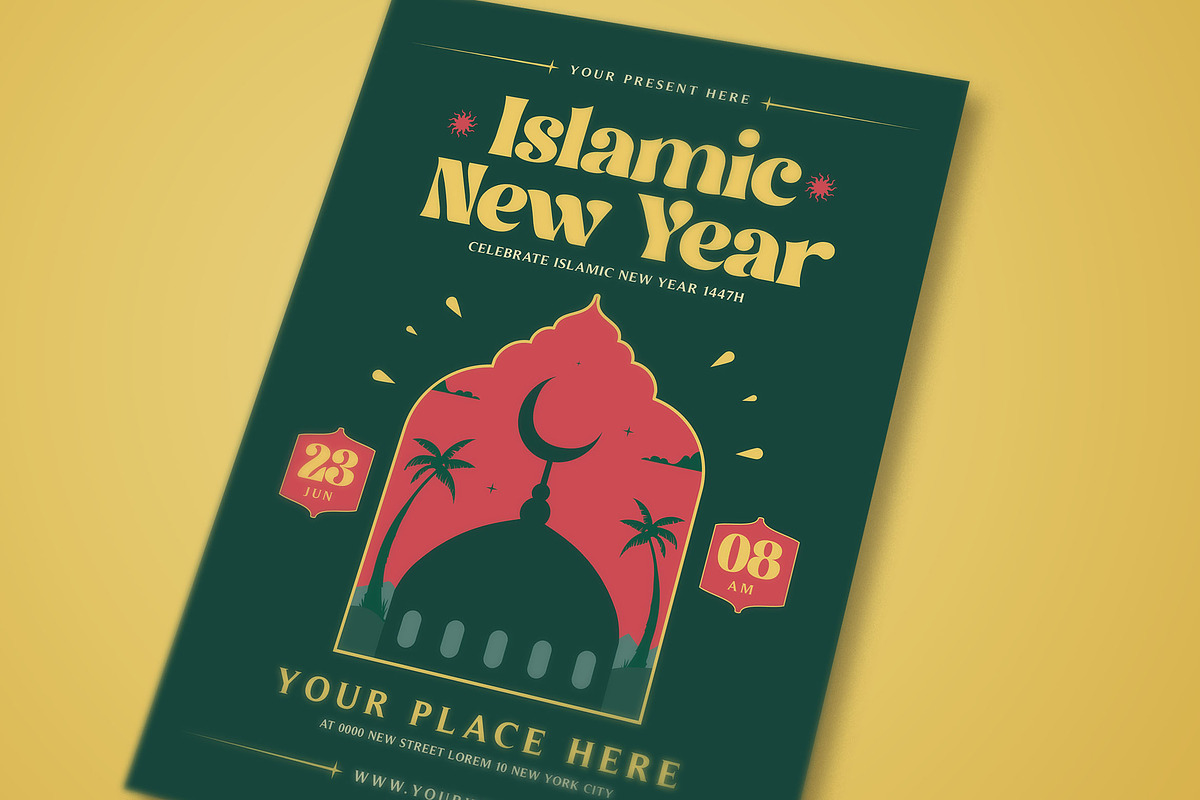Islamic New Year Flyer Template, a Flyer Template by megarez (Photo 2 of 3)