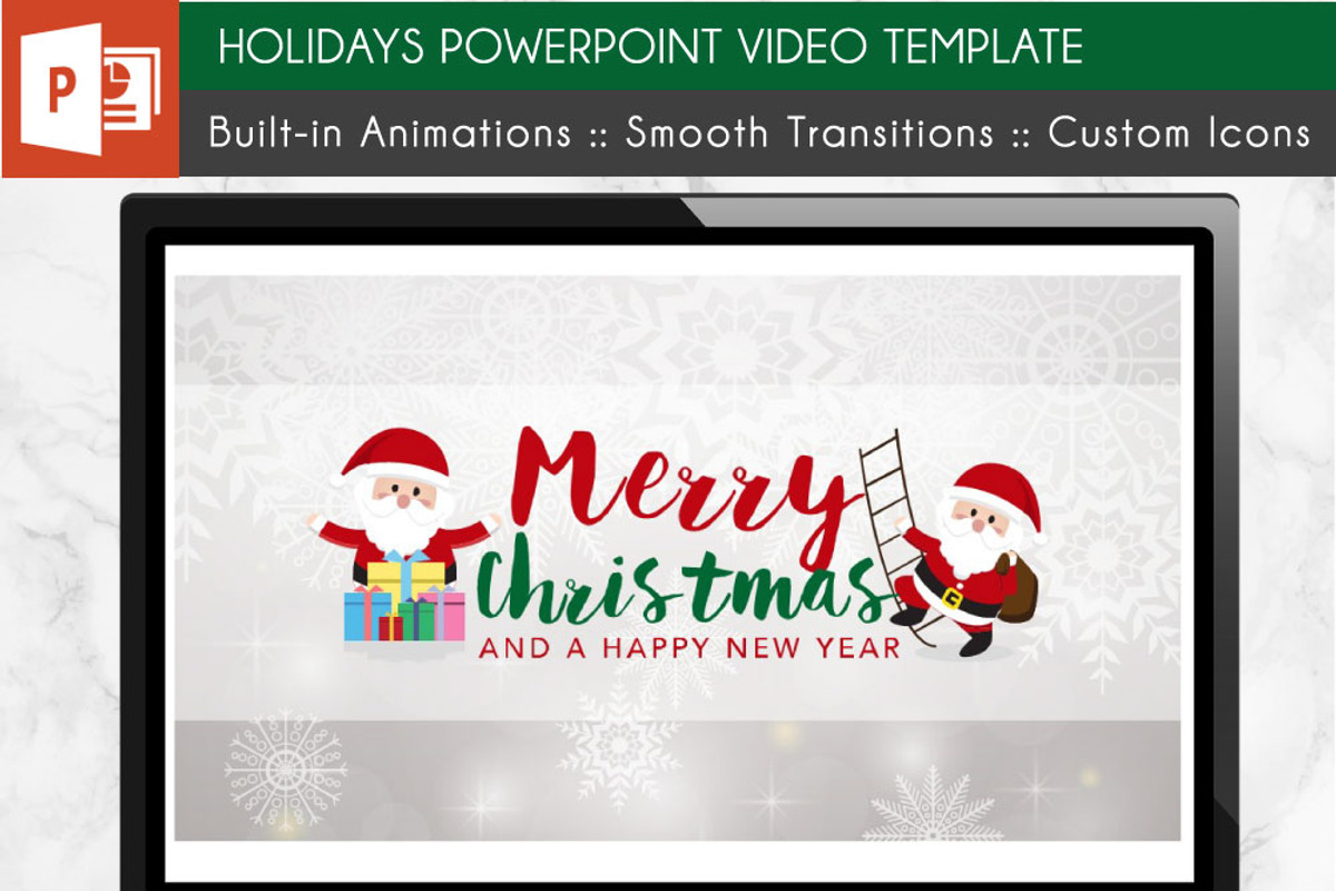 Holidays PowerPoint Video Template, a Presentation Template by Kathy Green Design (Photo 2 of 6)