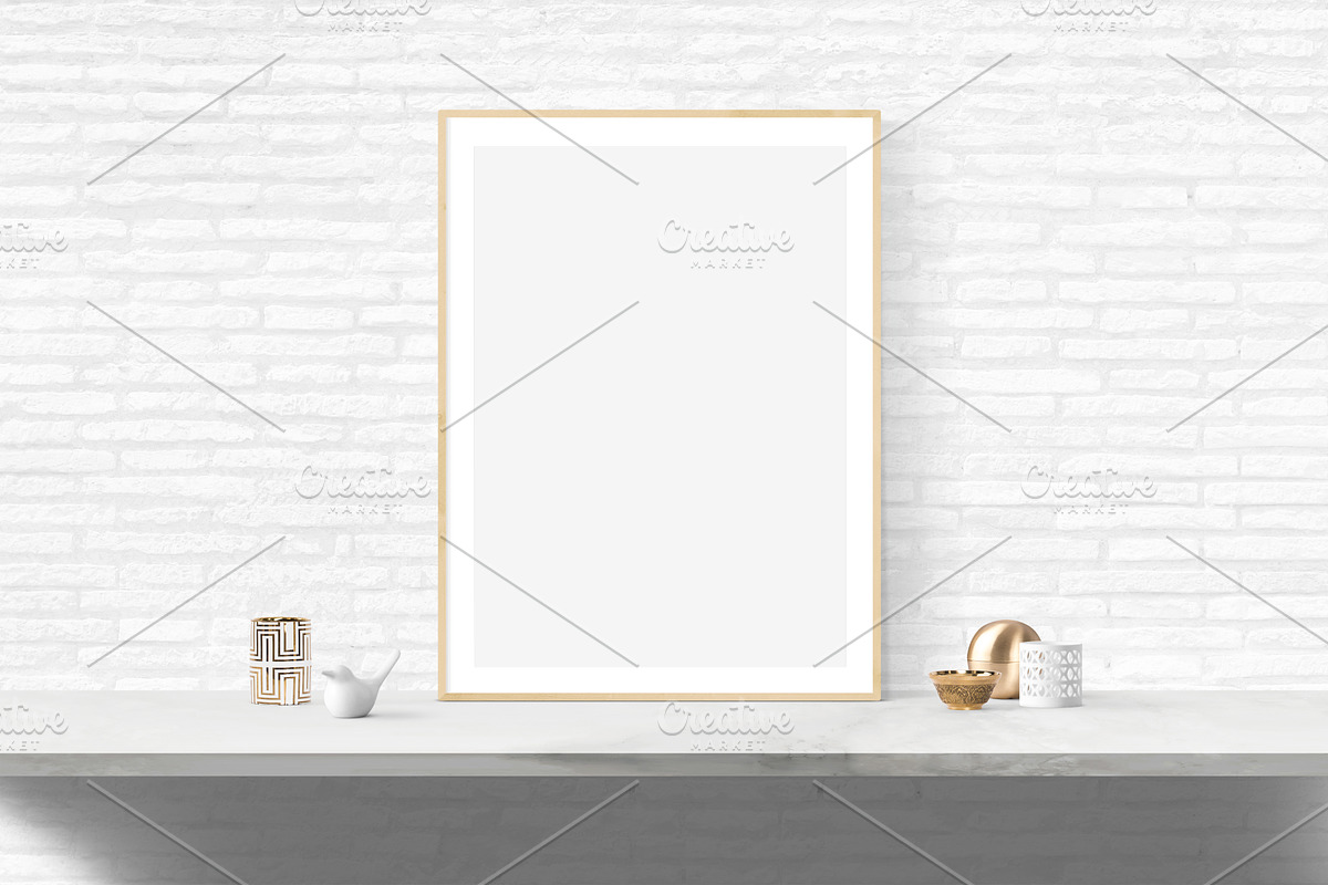 poster frame mockup A2 / 50x70cm, a Print Template by PinkJellyfish (Photo 8 of 9)