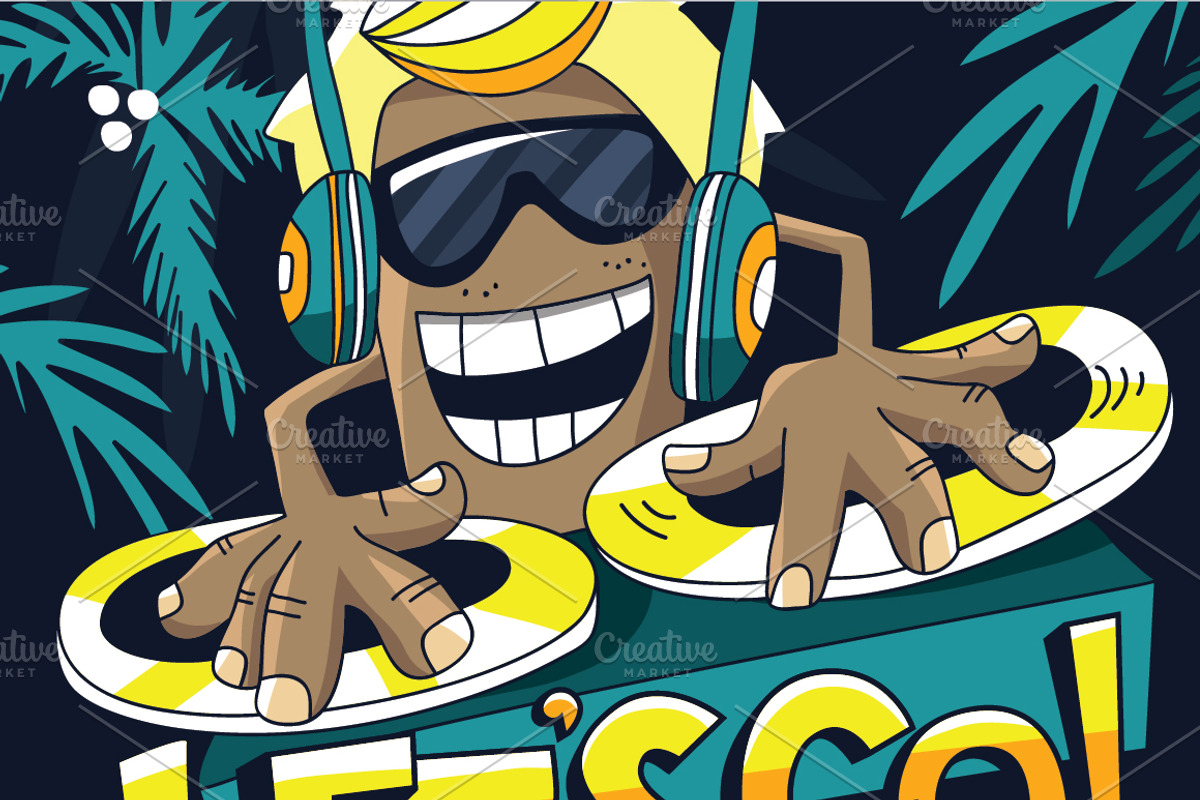 DJ Music monster, an Illustration by YuliaBiser (Photo 1 of 3)