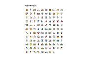 +1000 FILLED LINE ICONS, an Outline Icon by beguima (Thumbnail 13 of 17)