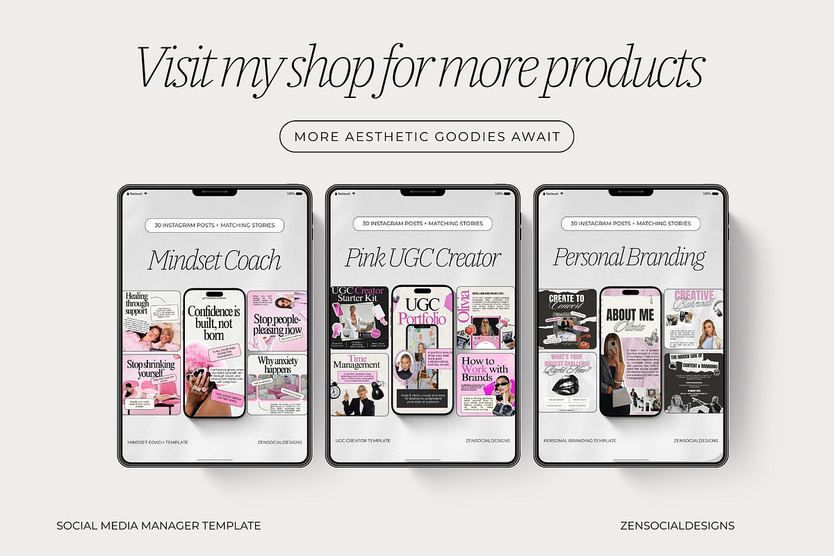 Social Media Manager Insta Template, a Social Media Template by ZenSocialDesigns (Photo 9 of 9)