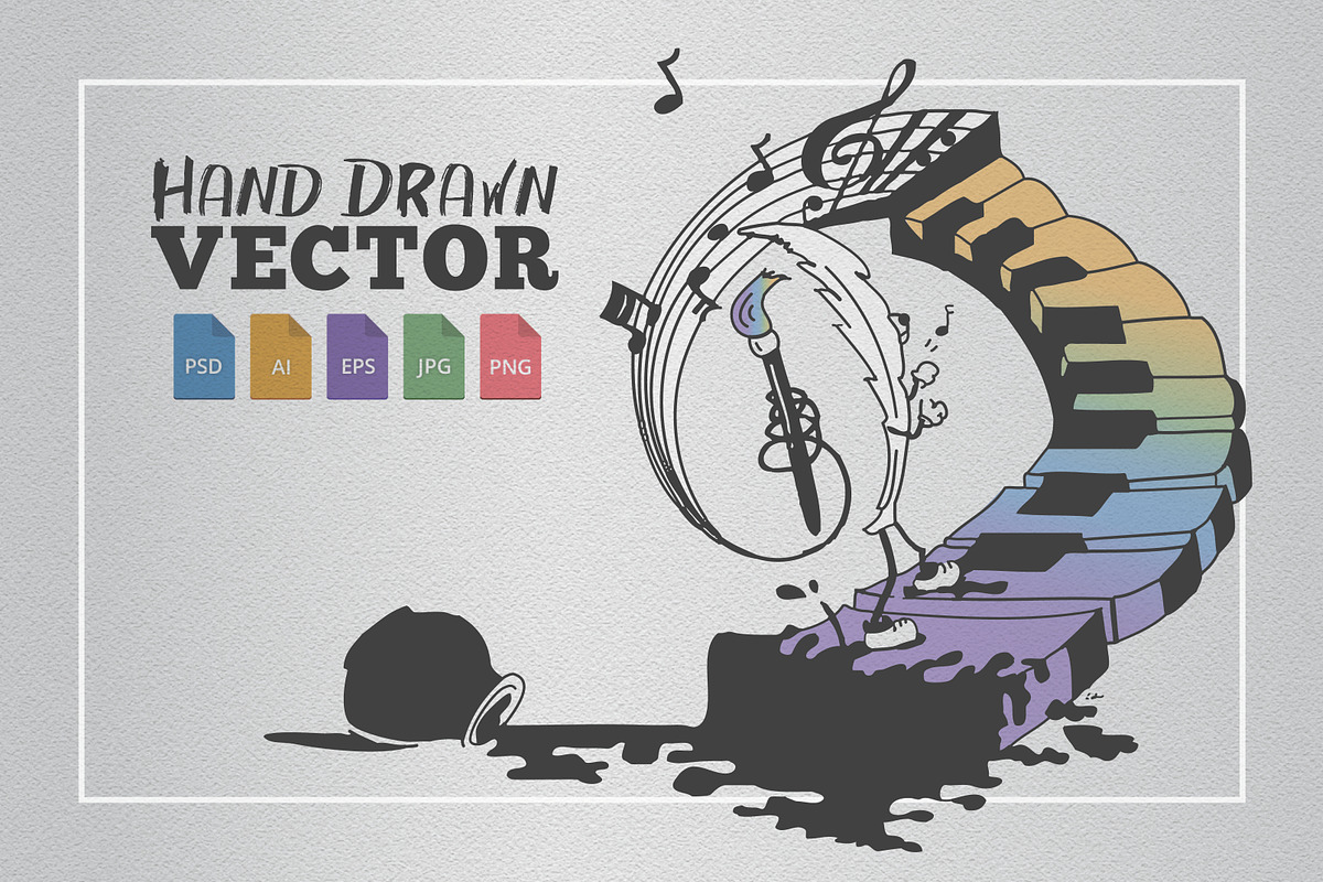 Art & Music Feather Ink Quill, an Illustration by cvcreative (Photo 1 of 2)