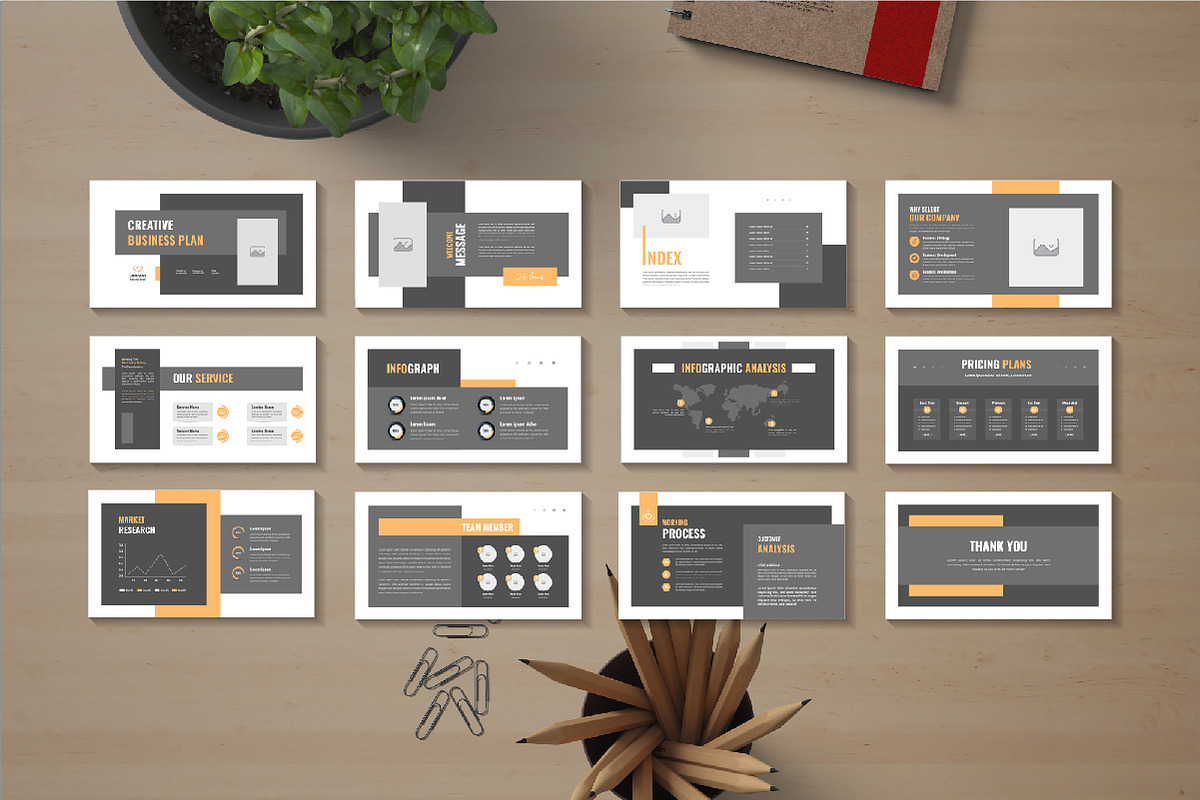 Creative Business Plan Slide Layout, a Presentation Template by Pavel_design (Photo 1 of 4)